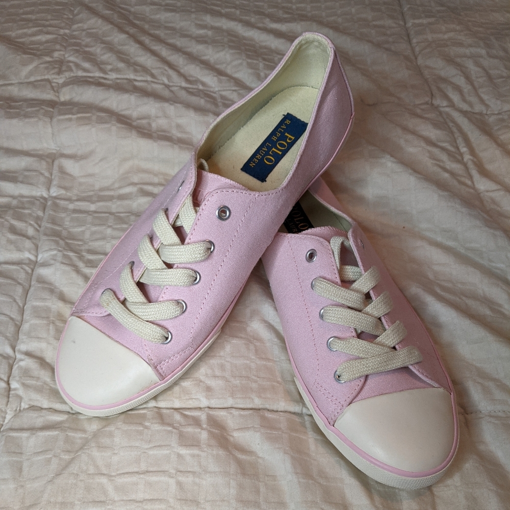 Ralph Lauren pink canvas shoes
